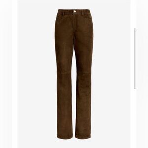Proenza Schouler Maxine Pant in Brown Suede